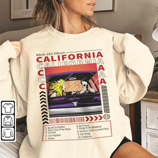 B182 California Album Tracklist, Vintage B182, California Album Shirt
