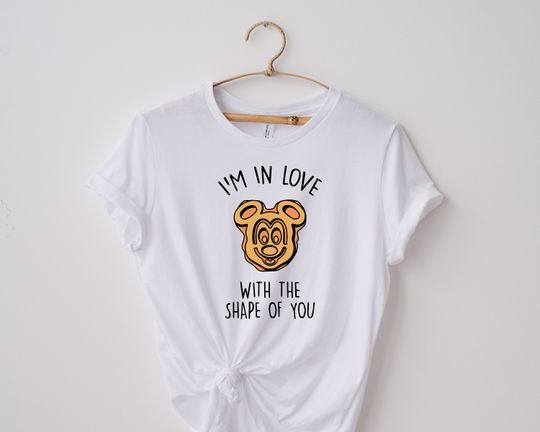 I'm In Love With The Shape Of You, Mickey Waffle, Disney Snacks, Disney Inspired Tees