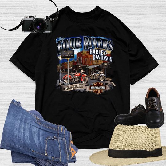 Four Rivers Paducah KY Haarleyy Davidson Motorcycles T-Shirt