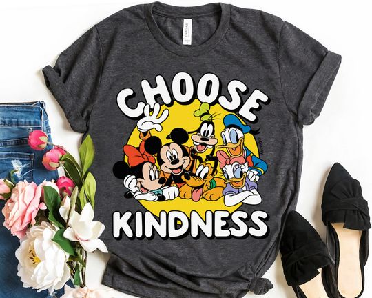 Disney Mickey Mouse & Friends Squad Choose Kindness Retro Shirt, Magic Kingdom Trip T-shirt