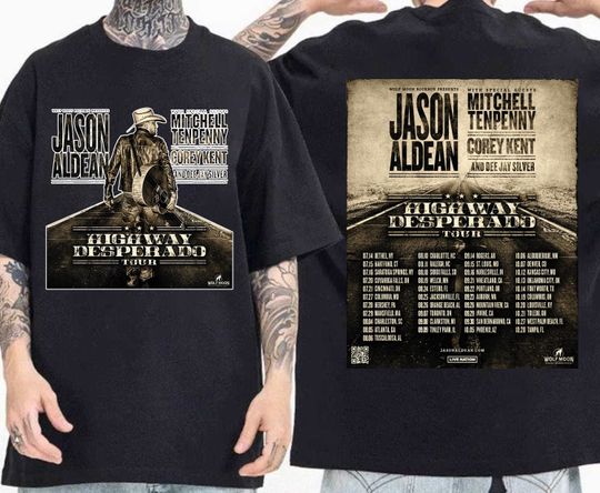 Jason Aldean Rock N Roll Cowboy Tour 2023 T-Shirt, Jason Aldean Shirt