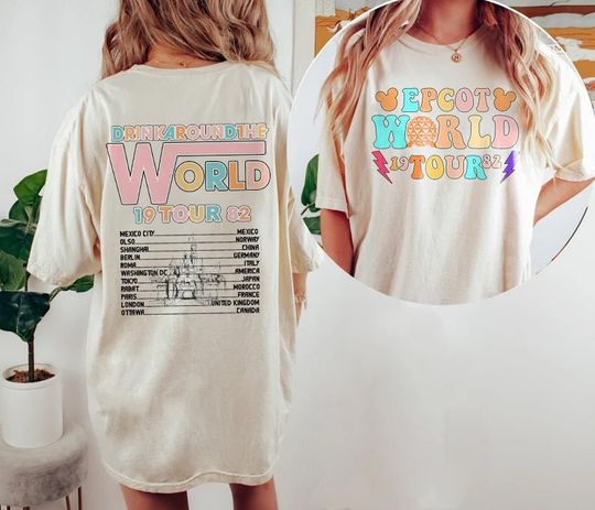 Disney Epcot World Tour Shirt, Retro Disney Epcot Shirt, Mickey And Friends Shirt