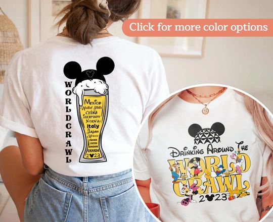 Drinking Around The World Tour Unisex Shirt, Disneyworld Drinking Shirt, Epcot Disney 2023 Shirt