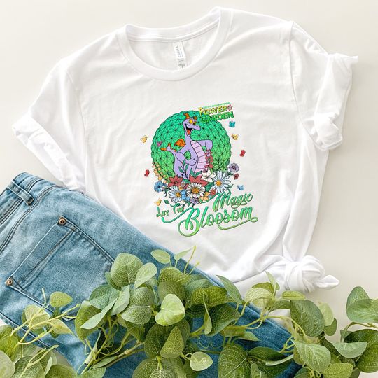 Disney Figment Epcot International Flower and Garden Shirt, Let The Magic Blossom Tee