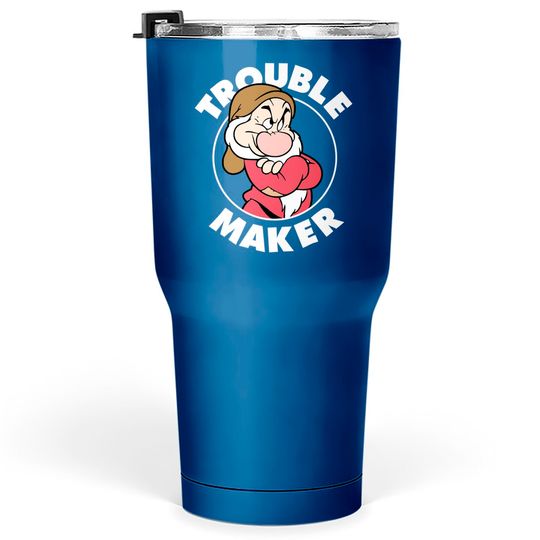 Disney Grumpy Dwarf Trouble Maker Tumblers 30 oz, Disneyland Family Trip Vacation 2022 Gift Unisex Tumblers 30 oz