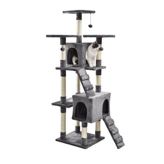 New York Penthouse Cat Playset - Grey - 69 Inches