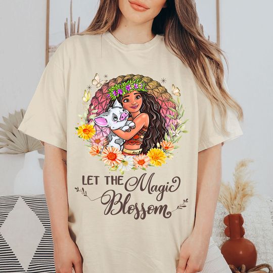 Princess Moana Polynesian Let The Magic Blossom Disney Epcot Flower And Garden Festival Princess Shirt