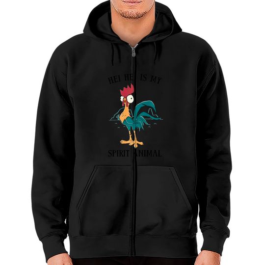 Disney Moana Hei Hei Is My Spirit Animal Portrait Zip Hoodies