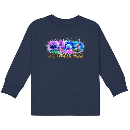 DisneyWorld Kids Long Sleeve T-Shirts for 50th Anniversary Celebration, DisneyWorld 50th Anniversary Kids Long Sleeve T-Shirts