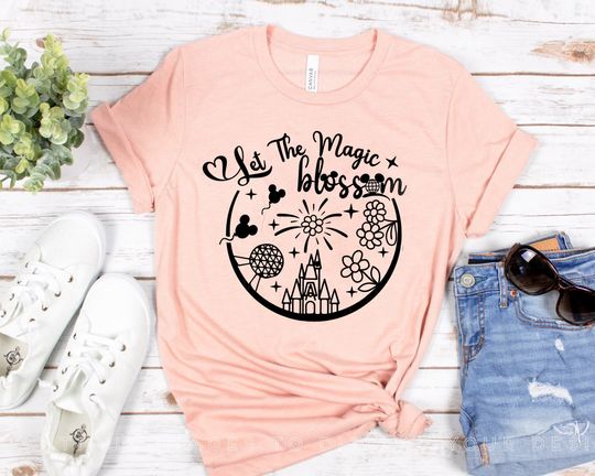 Let The Magic Blossom Disney Epcot T-Shirt, Festival Flower And Garden Shirt