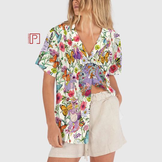 Disney Epcot Flower and Garden Festival Hawaiian Shirt, Aloha Figment Shirt