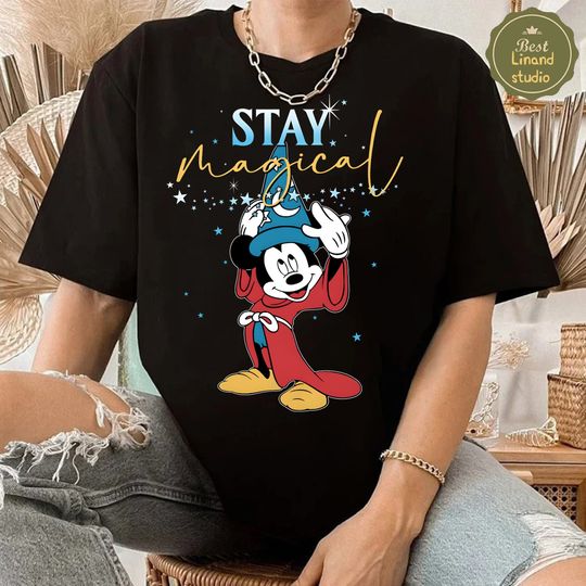 Disney Fantasia Sorcerer Mickey Stay Magical Shirt, Fantastic Disney's Hollywood Studios Shirt