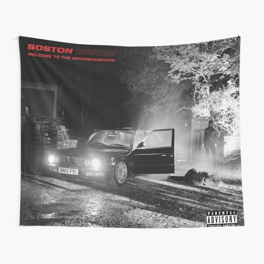 Boston Manor Welcome to the Neighbourhood (Wall Flag size) Tapestry