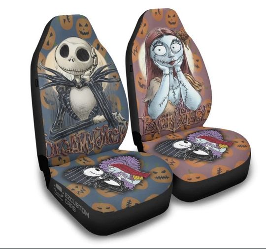 Jack Skellington and Sally Couple The Nightmare Before Christmas Car Seat Covers
