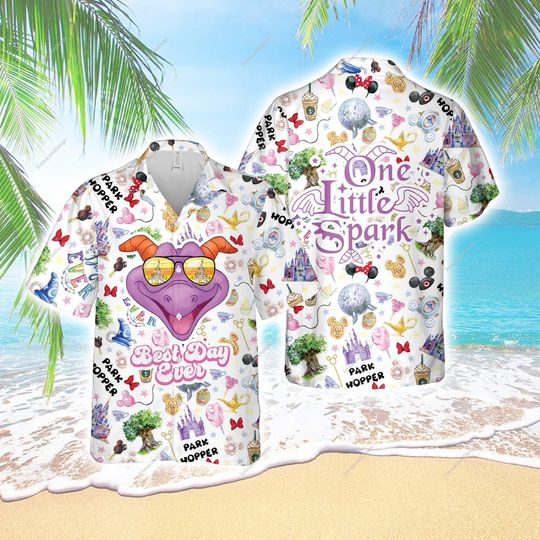 Disney Figment Funny Hawaiian Shirt, Let's get blossom Epcot Figment Hawaiian Shirt
