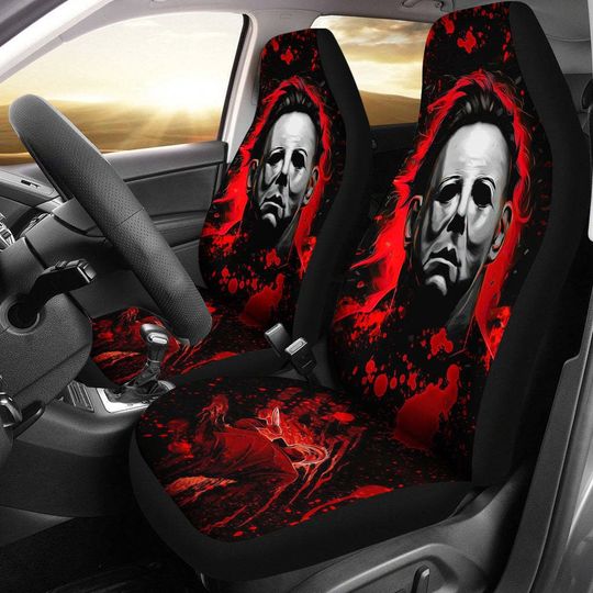 Michael Myers Halloween Horror Seat Covers, Horror Film Front Car Seat Covers