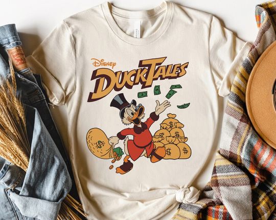 Disney DuckTales Scrooge McDuck Money Bags Retro Shirt, Magic Kingdom Trip Unisex T-shirt Family Birthday Gift Adult Kid Toddler Tee