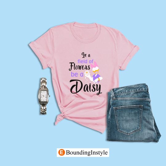 Disney Flower and Garden Shirts, In a Field of Flowers Be a Daisy, Daisy Duck Shirt, Epcot Shirts, Womens Disney Shirts