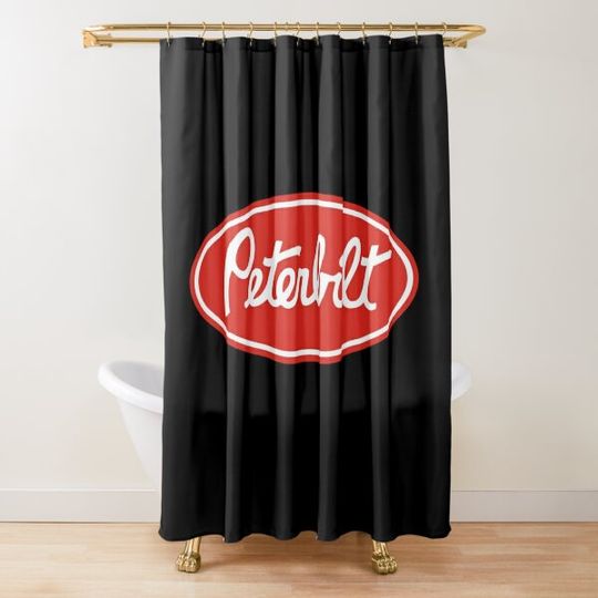 Peterbilt Truck Racing Logo Shower Curtain