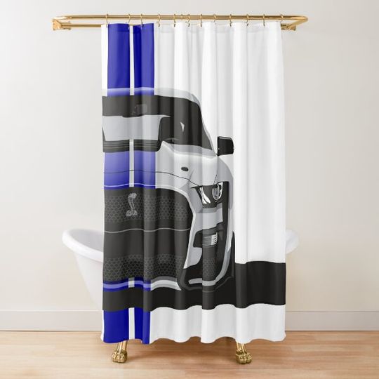 Shelby GT 500 Oxford White Shower Curtain
