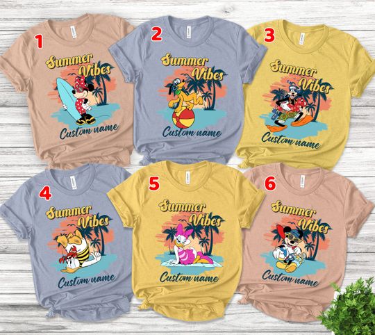 Retro Summer Vibes Shirt/Disney Beach Shirt