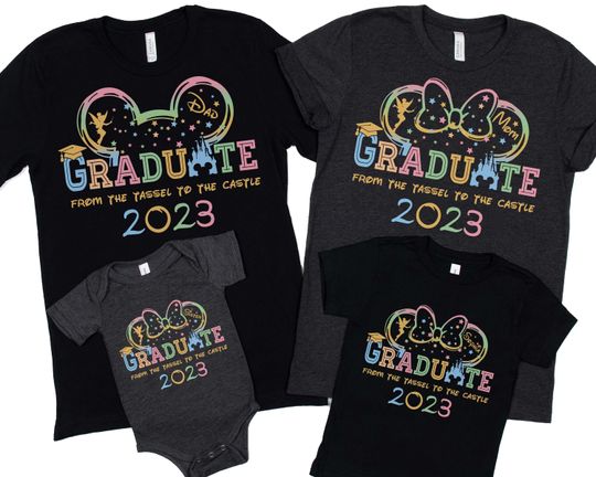 Disney Family Of The Grad 2023 Tee, Disney Graduation Shirts