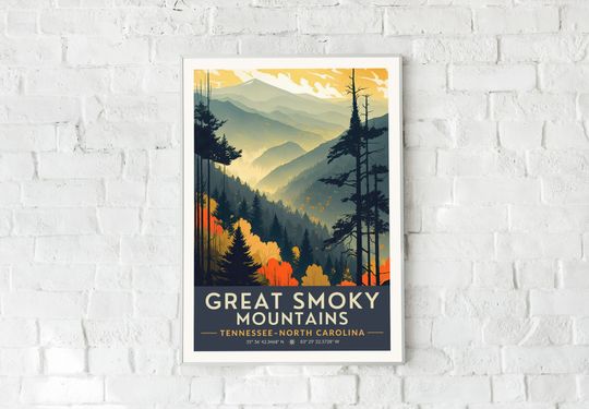 Discover Great Smoky Mountains National Park Printable Poster
