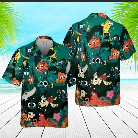 Finding Nemo Disney Hawaiian Shirt, Nemo Marlin Dory Crush Shirt