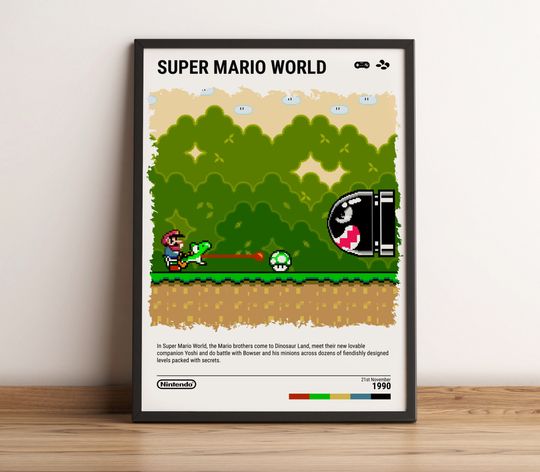 Discover Super Mario Bros. (1990) SNES Poster