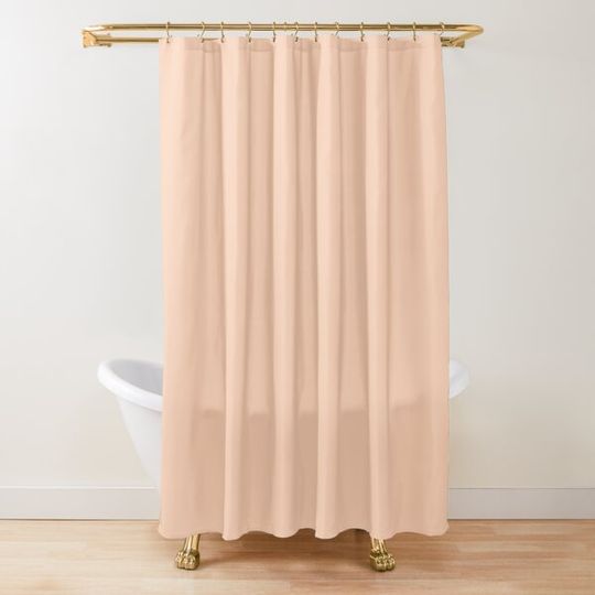 Apricot Orange Light Shower Curtain