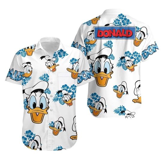 Donald Duck Hibiscus Disney Hawaiian Shirt