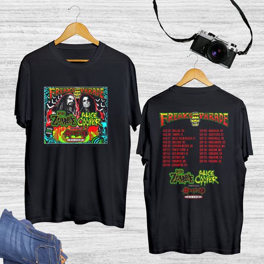 Rob Zombie and Alice Cooper  Freaks on Parade Tour Shirt