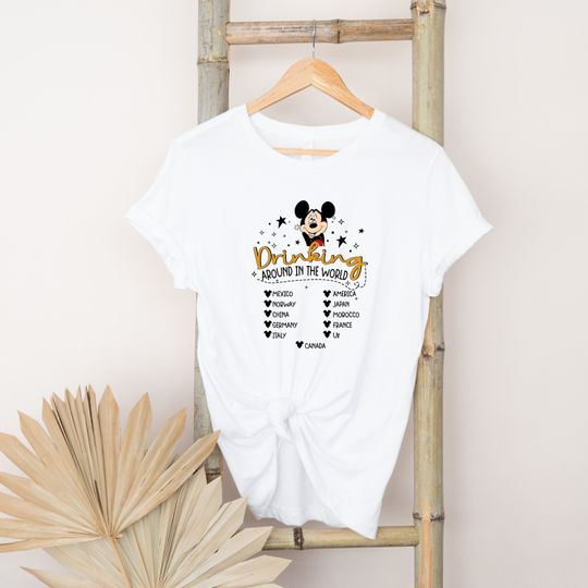 Mickey Drinking Around the World Shirt, Disney Drinking Team Shirt, Beer Tee, Mickey Ears Shirt