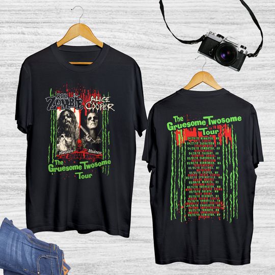 Rob Zombie and Alice Cooper The Gruesome Twosome Tour Shirt