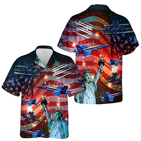Blue Angels Air Show 4th July Liberty US Flag Hawaiian Shirt