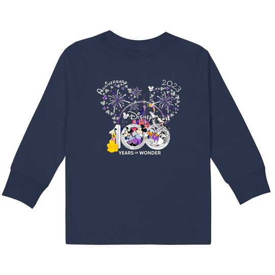 Disney 100th Years Of Wonders Kids Long Sleeve T-Shirts, Disney 100th Anniversary Kids Long Sleeve T-Shirts