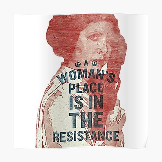 Discover Woman’s Place Is In The Resistance Feminist Premium Matte Vertical Poster