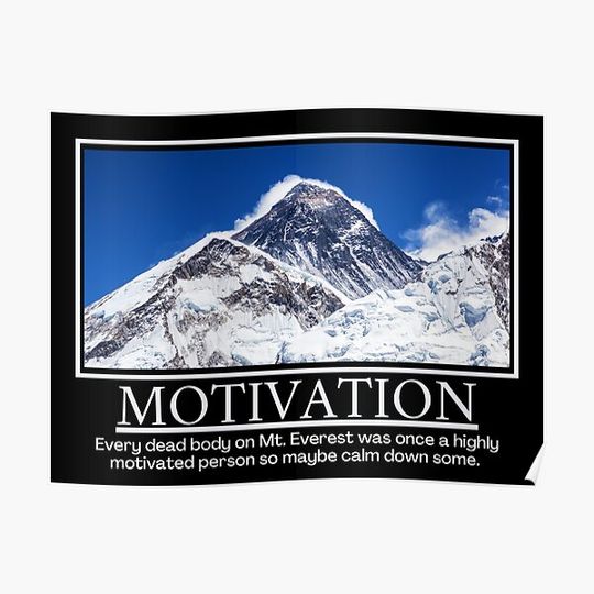 Motivation Demotivational Poster Premium Matte Vertical Poster