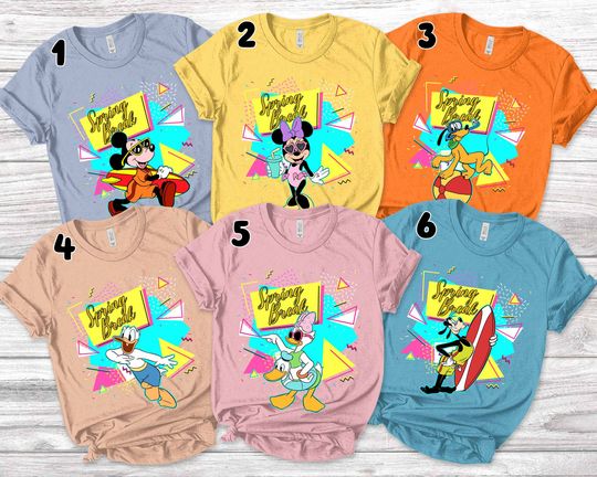 Retro 90s Disney Spring Break Shirt, Vintage Mickey And Friends Spring