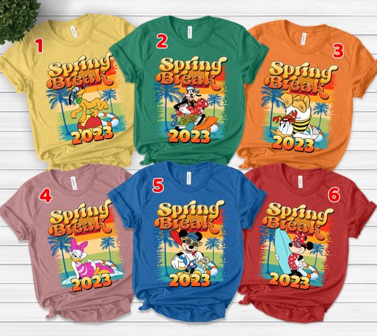 Vintage Disney Spring Break 2023 Shirt, Retro Mickey Friends