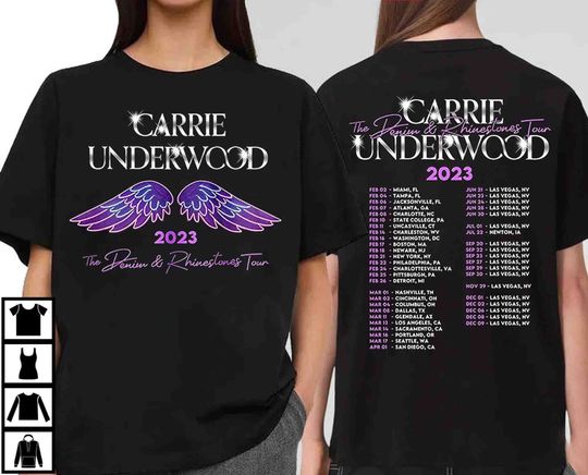 Discover Carrie Underwood Denim And Rhinestones T-Shirt, Carrie Underwood Fans Shirt