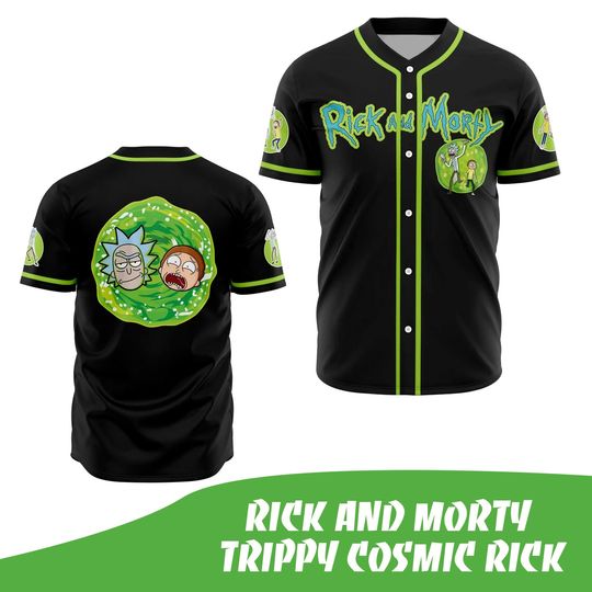 Rick and Rickandmorty Trippy Cosmic Rick baseball jersey shirt