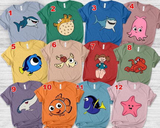 Finding Nemo Shirt, Finding Dory Shirt, Disney Character Shirt