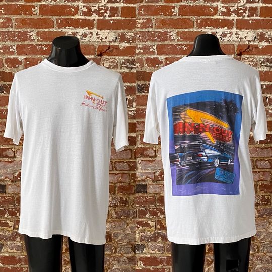 Early 90s In-N-Out Burger Southern California T-Shirt. Vintage 1990s In-N-Out Burger Promo Tee