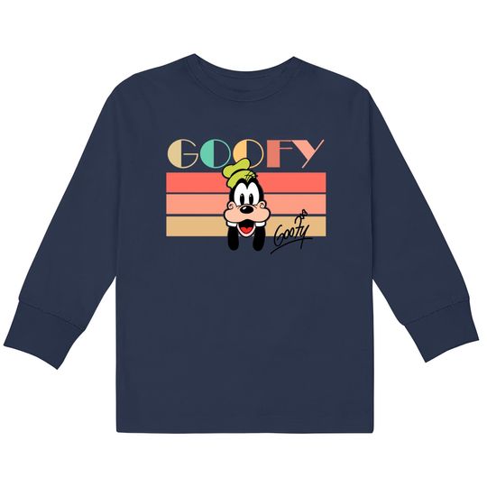 Vintage Goofy Kids Long Sleeve T-Shirts, Disneyland Kids Long Sleeve T-Shirts