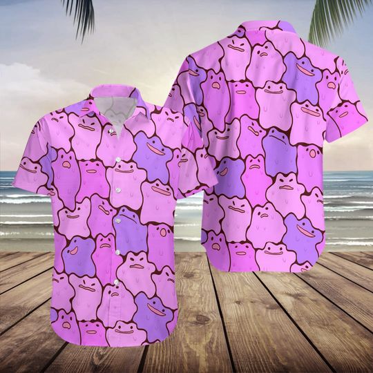 Ditto Haiwaiian Shirt, Summer Hawaiian Shirt, Hawaiian Shirt Gift