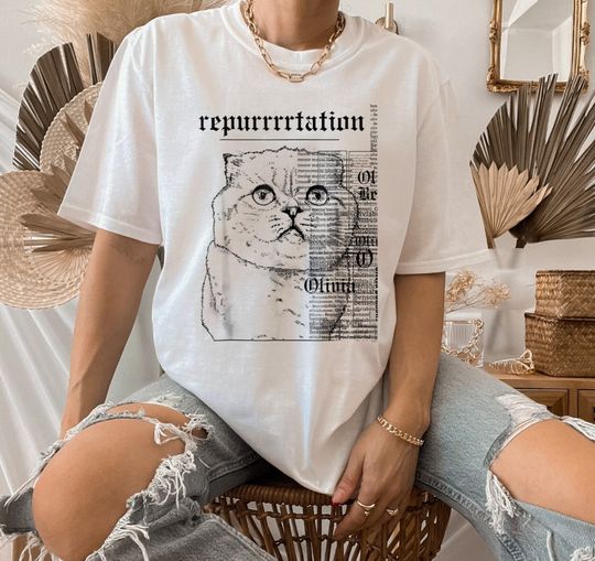 Reputation Cat Shirt, Rep Shirt, taylor version Shirt, Eras Tour Gift