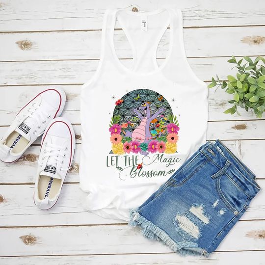 Disney Epcot Flower Tank, Floral Epcot Tank, Disney Epcot Tank