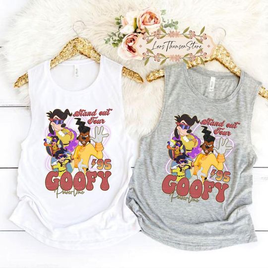 Disney Powerline Goofy Movie Tank, Disney Goofy Movie Powerline Stand Out World Tour 95 Shirt, Disney Trip Tank, Matching Best Friend