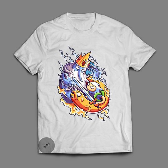Adventure Time Graphic Tshirt / Finn and Jake vs Ice King T shirt